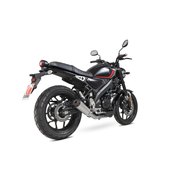 Scorpion Exhaust Yamaha XSR-125 2021 - 2023 Red Power Full System Titanium Sleeve